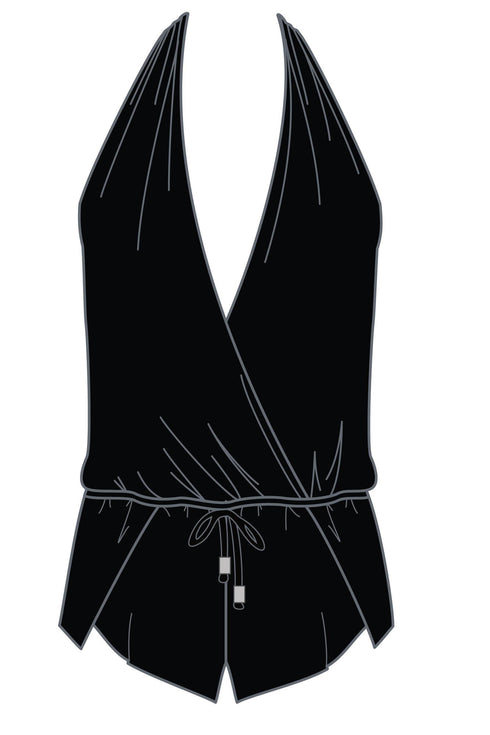 MagicSuit Solids Bianca One Piece Romper Swimsuit